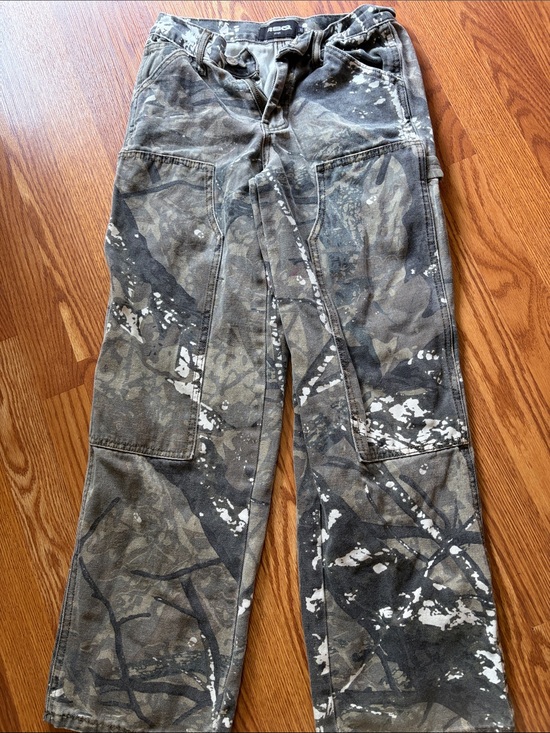 RSQ Other - RSQ Olive Gray Camo Jeans with White Paint Accents